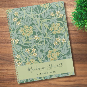 Green Jasmine Floral Pattern 2026 Planner