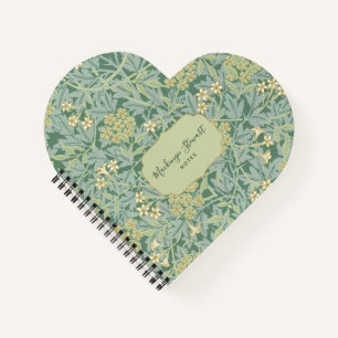 Green Jasmine Floral Pattern Notebook