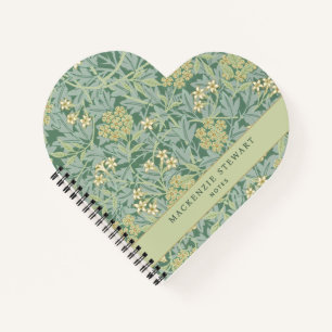 Green Jasmine Floral Pattern Notebook