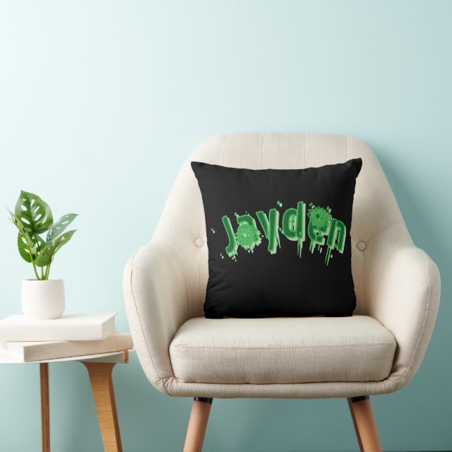 Green Jayden Name, Cushion (Chair)