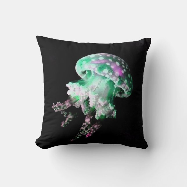 Green Jellyfish Pillow (Front)