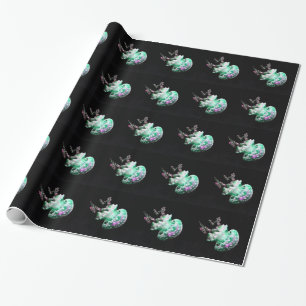 Green Jellyfish Wrapping Paper