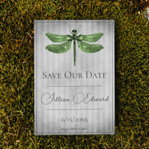 Green Jewelled Dragonfly Save the Date Announcement