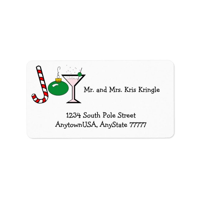 Green Joy Of Christmas Label (Front)