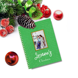 Green Joyoux Noel Spiral Notebook