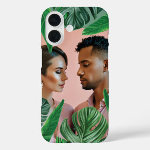 Green Jungle Plants Monstera Leaves Tropical Photo iPhone 16 Case