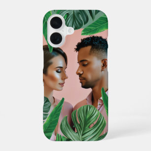 Green Jungle Plants Monstera Leaves Tropical Photo iPhone 16 Case