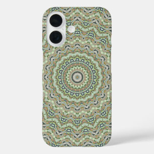 Green kaleidoscope iPhone 16 case