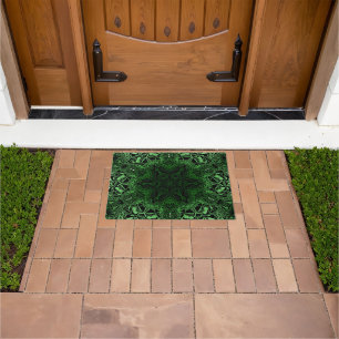 Green Kaleidoscope Doormat
