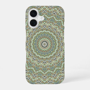 Green kaleidoscope iPhone 16 case
