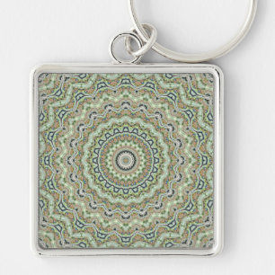Green kaleidoscope key ring