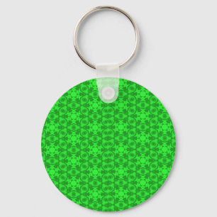 Green Kaleidoscope Key Ring
