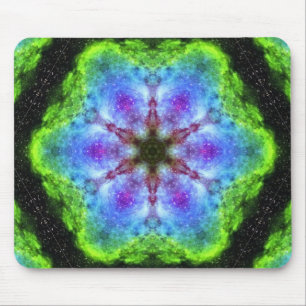 Green Kaleidoscope Mouse Pad
