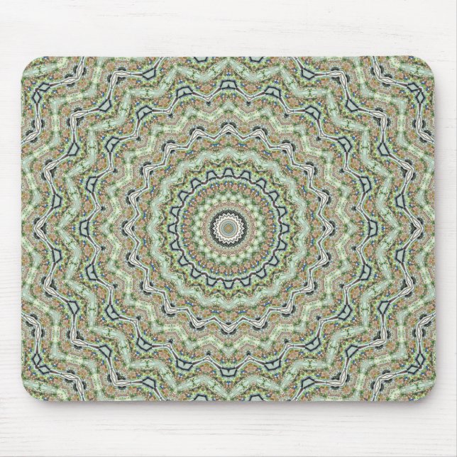 Green Kaleidoscope Mouse Pad (Front)