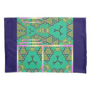 Green Kaleidoscope Pair  Pillowcase