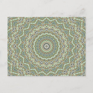 Green Kaleidoscope Postcard