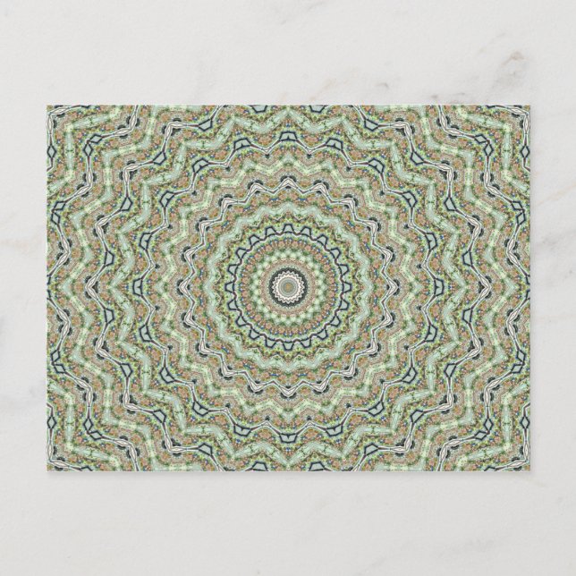 Green Kaleidoscope Postcard (Front)