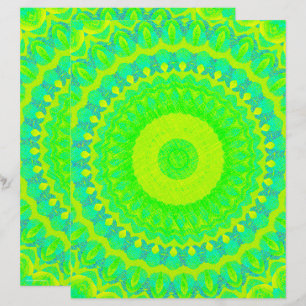 Green Kaleidoscope Scrapbook Paper 2-Sided Page