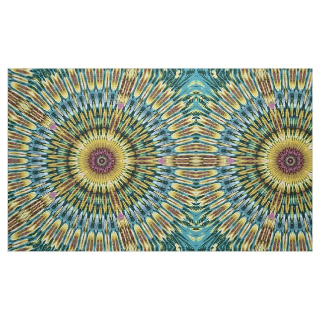 Green Kaleidoscope Summer Fabric (Fat Quarter)