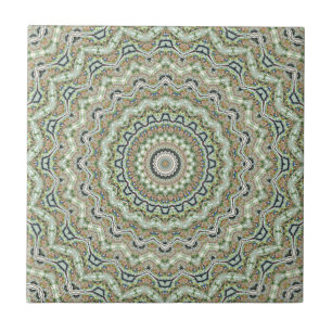Green Kaleidoscope Tile