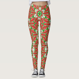 Green Kaleidoscopes Leggings