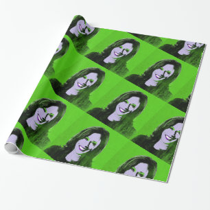 Green Kamala Harris Pop Art Wrapping Paper