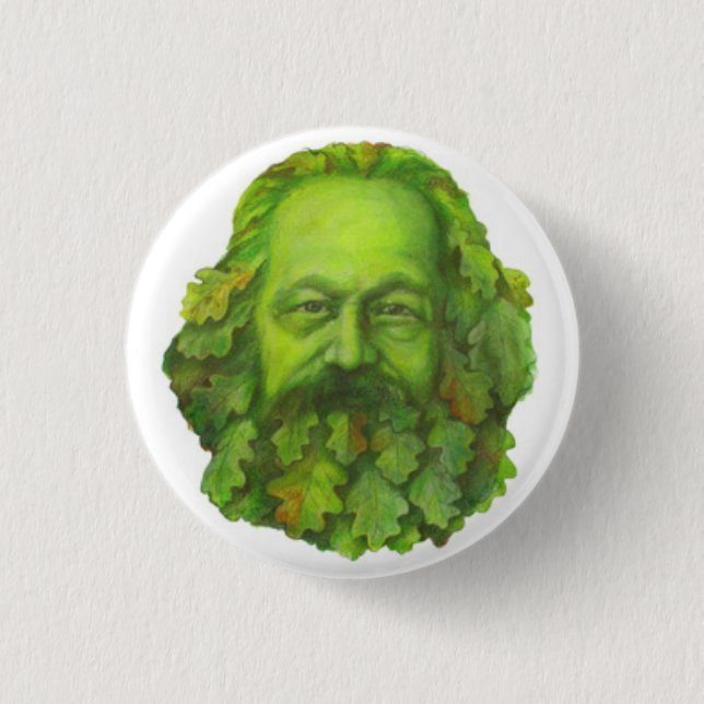 Green Karl Marx badge (Front)