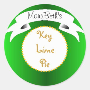 Green Key lime pie label