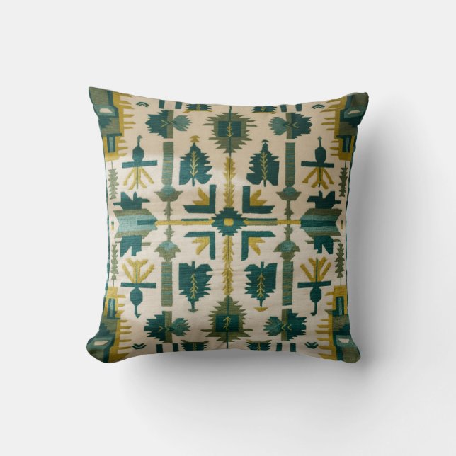 Green Kilim Pillows – A Blend of Persian and Turki (Front)