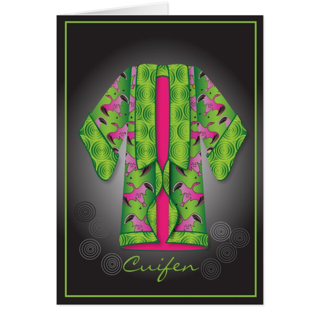 Green Kimono Card (Front)