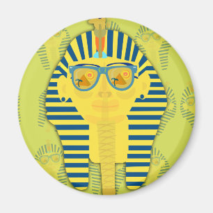 Green King Tut with Sunglasses Magnet