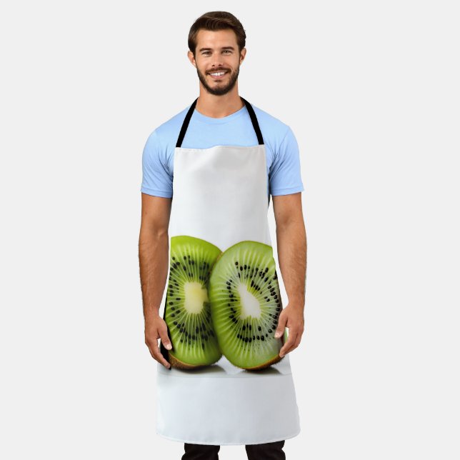 Green kiwi fruit apron (Worn)