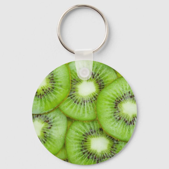 Green Kiwi Fruit Key Ring (Front)