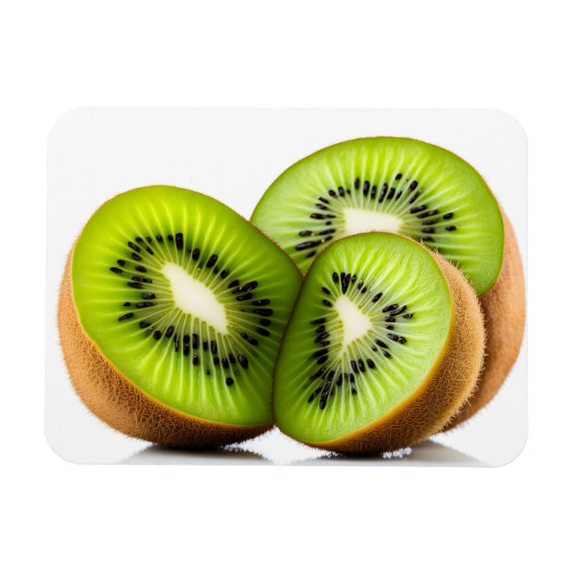 Green kiwi fruit magnet (Horizontal)