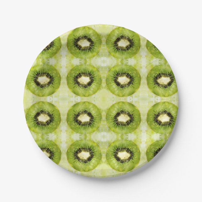 Green Kiwi Paper Plate (Front)