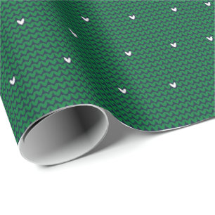 Green Knit Design  Wrapping Paper