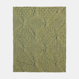 green knitted fabric, knitted texture green fabric fleece blanket