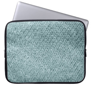 Green Knitted Texture: Trendy Background Laptop Sleeve