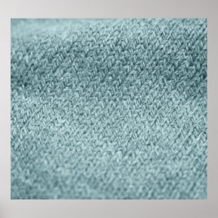 Green Knitted Texture: Trendy Background Poster