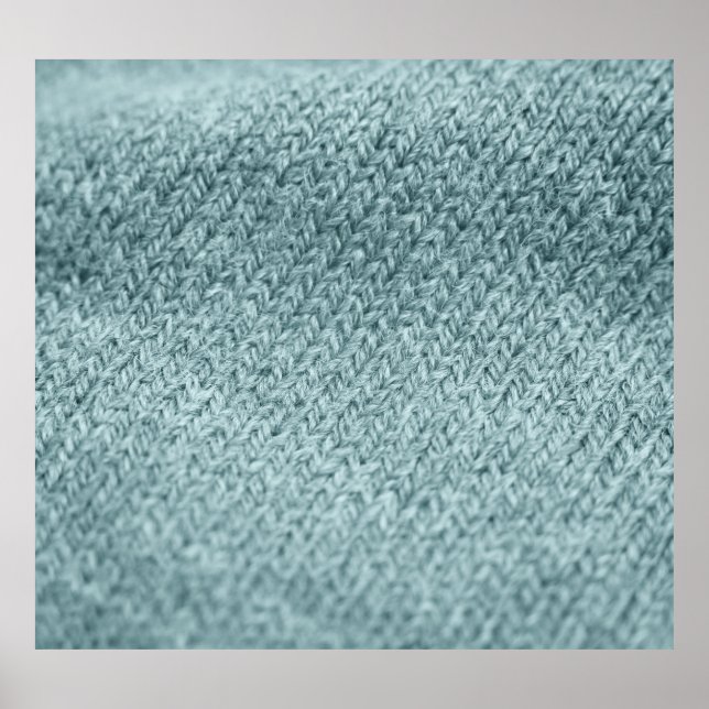 Green Knitted Texture: Trendy Background Poster (Front)