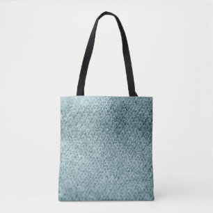 Green Knitted Texture: Trendy Background Tote Bag