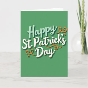 Green Knotwork Patrick Day Card