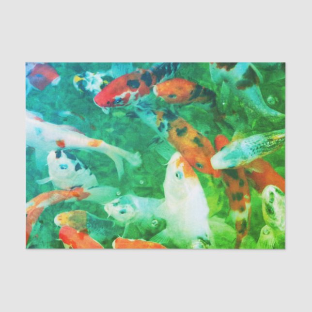 Green Koi Pond Tissue Paper (Front)