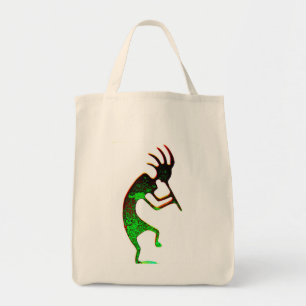 green kokopelli bag