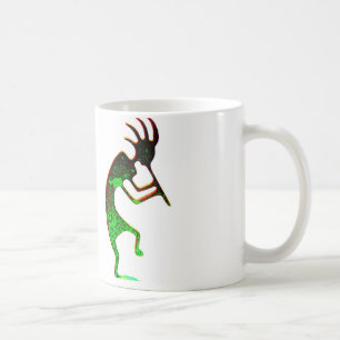 green kokopelli mug