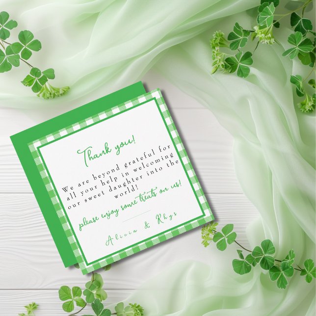 Green Labour & Delivery NICU Hospital  Thank You Card (Green  Labor & Delivery NICU Hospital Thank You Card)