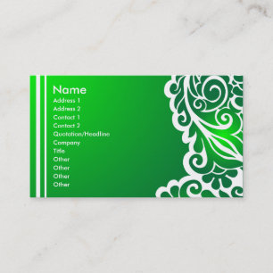 green lace_3 business card