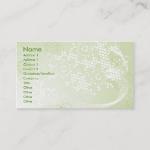green lace business card