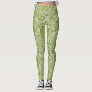 green lace leggings