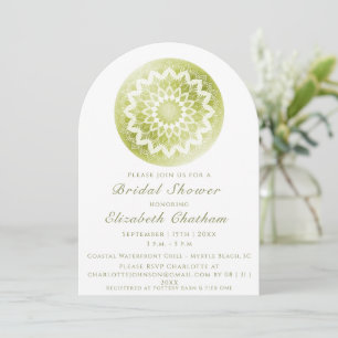 Green Lace Mandala Bridal Shower Invitation